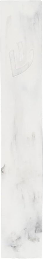 A&S Mezuzot Modern Concrete Mezuzah Case with Scroll, Easy Peel and Stick Mezuza (Marble, 7 Inches)