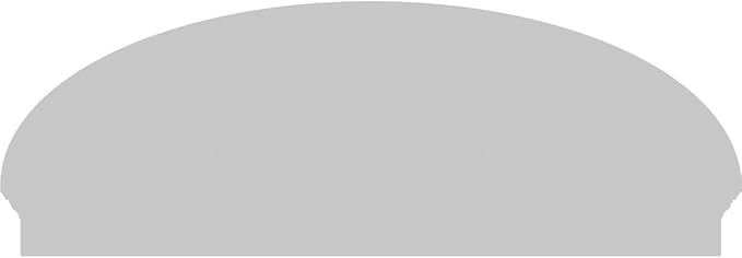 60" W x 21-7/8"H x 2-3/4"P Elliptical Sunburst Architectural Grade PVC Combination Pediment