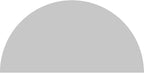 70"W x 35"H x 2"P Half Round Smooth Architectural Grade PVC Pediment