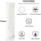 A&S Mezuzot Modern Concrete Mezuzah Case with Scroll, Easy Peel and Stick Mezuza (Marble, 7 Inches)