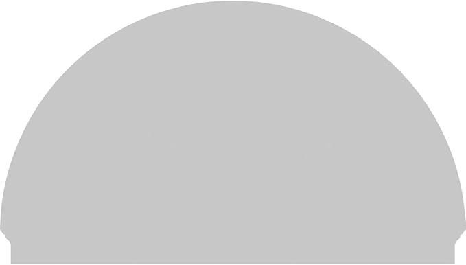 72"W x 42-3/4"H x 2-3/4"P Half Round 3 Spoke Architectural Grade PVC Combination Pediment