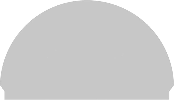 64"W x 38-3/4"H x 2-3/4"P Half Round Sunburst Architectural Grade PVC Combination Pediment