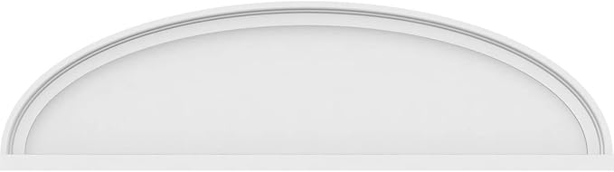 Ekena Millwork 30"W x 8-1/2"H x 2"P Elliptical Smooth Architectural Grade PVC Pediment