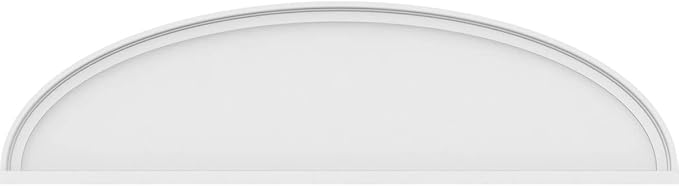 Ekena Millwork 70"W x 18-1/2"H x 2"P Elliptical Smooth Architectural Grade PVC Pediment