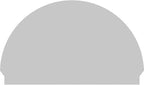 54"W x 33-3/4"H x 2-3/4"P Half Round 3 Spoke Architectural Grade PVC Combination Pediment