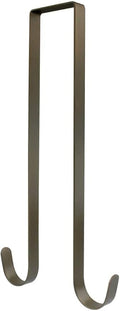 Manesi 12 Inch Christmas Wreath Hanger Hooks Over Door Metal Hooks Practical Clothes Towel Hanger Hooks for Christmas Front Door Decorations -Premium Sturdy Metal (Bronze)