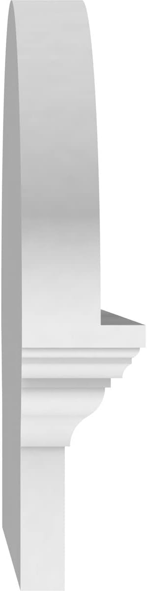 28" W x 13-7/8"H x 2-3/4"P Elliptical Sunburst Architectural Grade PVC Combination Pediment