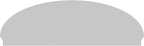 86" W x 28-3/8"H x 2-3/4"P Elliptical Smooth Architectural Grade PVC Combination Pediment
