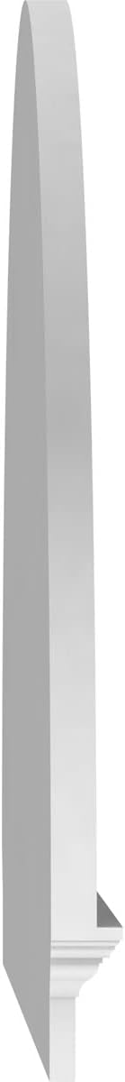 74"W x 43-3/4"H x 2-3/4"P Half Round 4 Spoke Architectural Grade PVC Combination Pediment