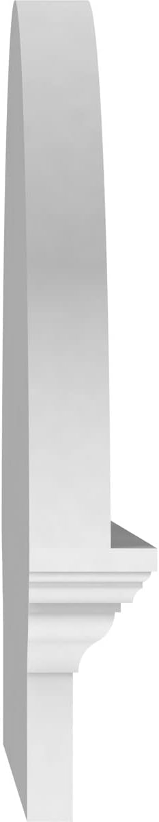 24"W x 18-3/4"H x 2-3/4"P Half Round 4 Spoke Architectural Grade PVC Combination Pediment