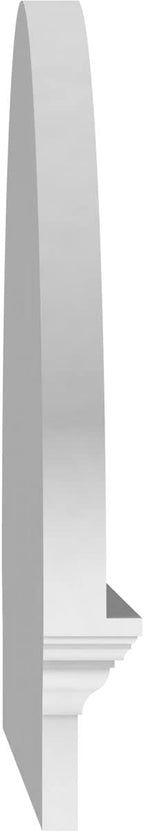 70" W x 24-3/8"H x 2-3/4"P Elliptical Sunburst Architectural Grade PVC Combination Pediment