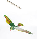 WitnyStore 18" Green Yellow Cockatoo Wooden Flying Bird Mobile Kinetic Hanging Sculpture for Adult Collectors Handcrafted Room Decoration Display Art Dynamic Overhead Ornament