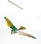 WitnyStore 18" Green Yellow Cockatoo Wooden Flying Bird Mobile Kinetic Hanging Sculpture for Adult Collectors Handcrafted Room Decoration Display Art Dynamic Overhead Ornament