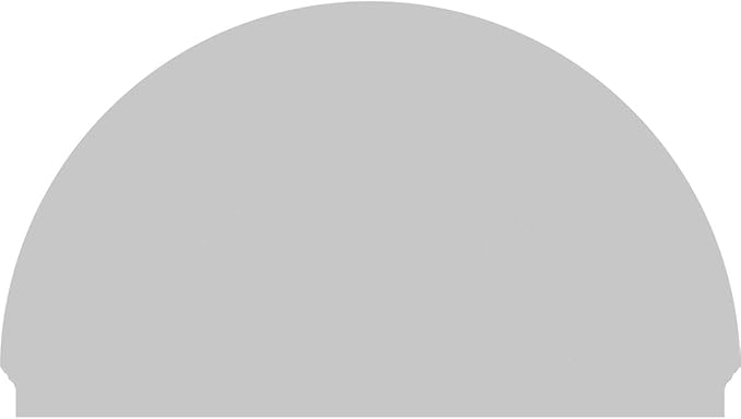 78"W x 45-3/4"H x 2-3/4"P Half Round Smooth Architectural Grade PVC Combination Pediment