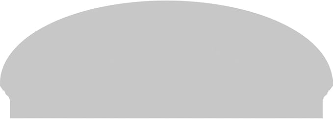 54" W x 20-3/8"H x 2-3/4"P Elliptical Smooth Architectural Grade PVC Combination Pediment