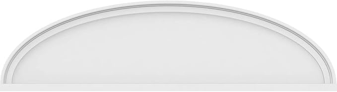Ekena Millwork 78"W x 20-1/2"H x 2"P Elliptical Smooth Architectural Grade PVC Pediment