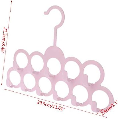 11Holes Clothes Tie Belt Shawl Scarf Hanger Display Holder Closet Organizer Hook