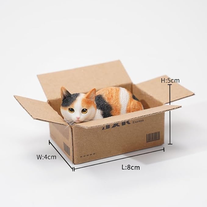 JXK Inbox Cat Statue Small Cat Figurine for Table Decor Durable Polyresin with Intricate Details Gifts for Cat Lovers