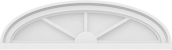 26" W x 7-1/2"H x 2" P Elliptical 3 Spoke Architectural Grade PVC Pediment