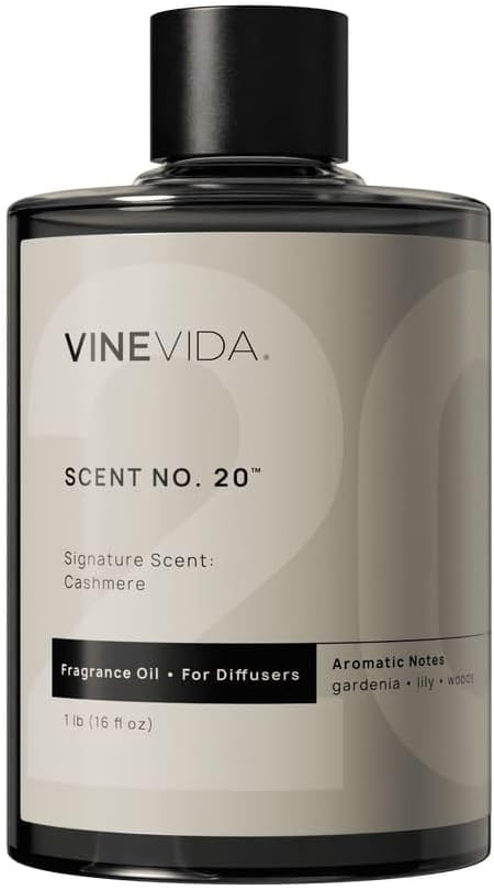 VINEVIDA [16 Fl Oz] Cashmere Fragrance Oil for Cold Air Diffusers, Essential Oils for Diffuser Oil Refill & Air Freshener Room Spray
