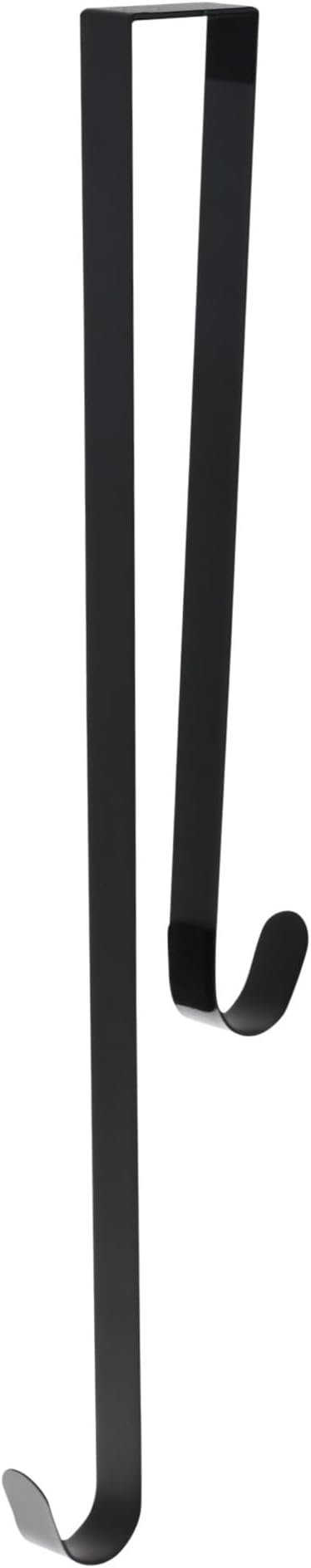 Haute Decor Dual-Sided Wreath Hanger (Matte Black) - Hang Decorations on Front and Back of Your Door - Strong Hooks Hold up to 20 pounds on Each Side
