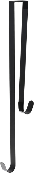 Haute Decor Dual-Sided Wreath Hanger (Matte Black) - Hang Decorations on Front and Back of Your Door - Strong Hooks Hold up to 20 pounds on Each Side
