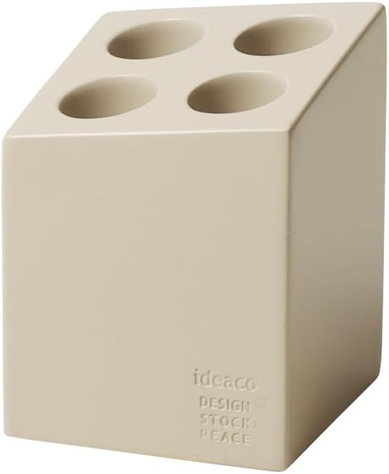 ideaco Mini Cube Umbrella Stand, 4-Piece Umbrella Stand, Mat, Beige