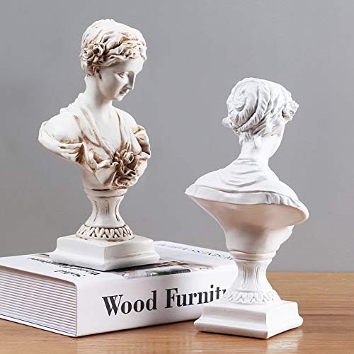 11.8" Classic Greek Venus de Milo Bust Statue, Resin Roman Goddess of Love and Beauty Sculpture Figurine for Home Décor, Large Antique