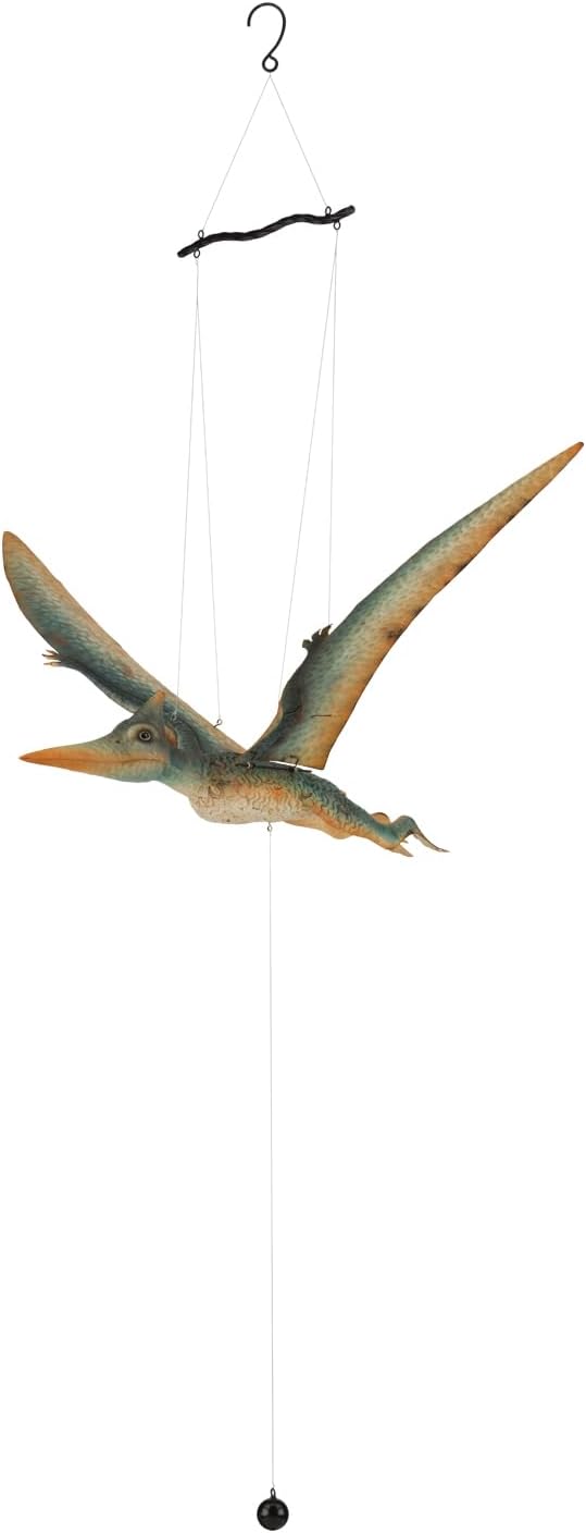 Regal Art & Gift Flying Bird Hanging Metal Mobile - Decorative Outdoor Wind Motion Sculpture for Patio, Porch & Garden Décor - Pterodactylus