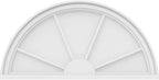 Ekena Millwork 32"W x 16"H x 2"P Half Round 4 Spoke Architectural Grade PVC Pediment