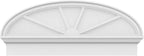 40" W x 16-7/8"H x 2-3/4"P Elliptical 4 Spoke Architectural Grade PVC Combination Pediment
