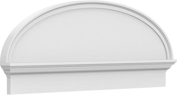46" W x 18-3/8"H x 2-3/4"P Elliptical Smooth Architectural Grade PVC Combination Pediment