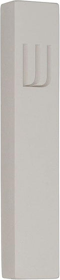 A&S Mezuzot Modern Concrete Mezuzah Case with Scroll, Easy Peel and Stick Mezuza (Grey+ Engraved Shin, 9 Inches)