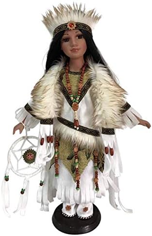 KINNEX COLLECTIONS SINCE 1997 16" Collectible Native American Indian Porcelain Doll (Induma) D16747