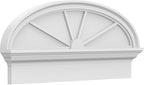 32" W x 14-7/8"H x 2-3/4"P Elliptical 4 Spoke Architectural Grade PVC Combination Pediment