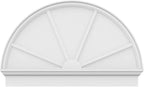 46"W x 29-3/4"H x 2-3/4"P Half Round 4 Spoke Architectural Grade PVC Combination Pediment