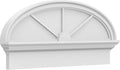 34" W x 15-3/8"H x 2-3/4"P Elliptical 3 Spoke Architectural Grade PVC Combination Pediment
