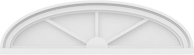 30" W x 8-1/2"H x 2" P Elliptical 3 Spoke Architectural Grade PVC Pediment