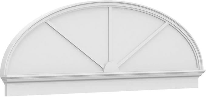 84" W x 27-7/8"H x 2-3/4"P Elliptical 3 Spoke Architectural Grade PVC Combination Pediment