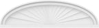 32" W x 9" H x 2" P Elliptical Sunburst Architectural Grade PVC Pediment