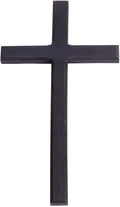 HOBBIESAY Wood Wall Cross 9.8 Inch Black Wooden Cross Hanging Decoration Catholic Crucifix Wall Mounted Ornament Baptism Gifts Holy Cross Religious Décor Cross Confirmation Cross Gift