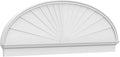 82" W x 27-3/8"H x 2-3/4"P Elliptical Sunburst Architectural Grade PVC Combination Pediment