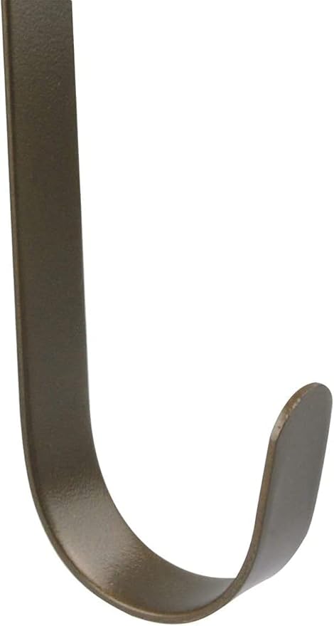 Manesi 12 Inch Christmas Wreath Hanger Hooks Over Door Metal Hooks Practical Clothes Towel Hanger Hooks for Christmas Front Door Decorations -Premium Sturdy Metal (Bronze)