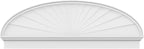 64" W x 22-7/8"H x 2-3/4"P Elliptical Sunburst Architectural Grade PVC Combination Pediment