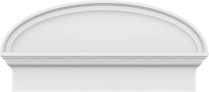 28" W x 13-7/8"H x 2-3/4"P Elliptical Smooth Architectural Grade PVC Combination Pediment