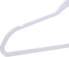 Quality Hangers 160 Pack Non-Velvet Plastic Hangers for Clothes - Heavy Duty Coat Hanger Set - Space-Saving Closet with Chrome Swivel Hook, Functional Non-Flocked Hangers - Cream White