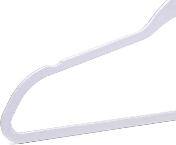 Quality Hangers 160 Pack Non-Velvet Plastic Hangers for Clothes - Heavy Duty Coat Hanger Set - Space-Saving Closet with Chrome Swivel Hook, Functional Non-Flocked Hangers - Cream White