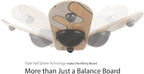 Whirly Board Wide 360˚ | Standing Desk Balance Board | Wobble Board Portable Home Gym | Snowboard Training | Surf trainer | Balance Board for Kids & Adults | Core Balance Trainer