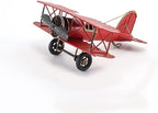 Jinglong Vintage Biplane Model Ornament Creative Metal Crafts Home Study Desktop Decoration Gift (Yellow)