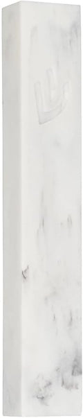 A&S Mezuzot Modern Concrete Mezuzah Case with Scroll, Easy Peel and Stick Mezuza (Marble, 7 Inches)
